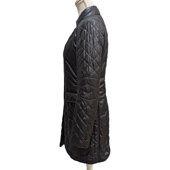 Zara Women's S Lightweight Diamond Quilted Puffer Mid Length Jacket in Black - Picture 4 of 9